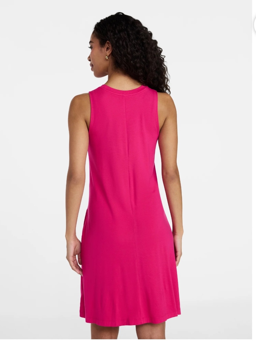 Time and Tru Women’s Sleeveless Knit Swing Dress - Picture 2 of 5